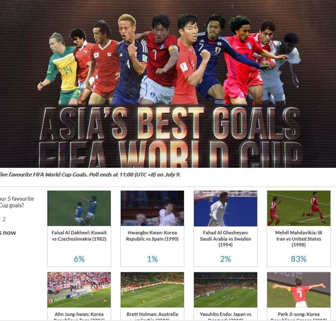 گل موشک پرسپولیس، بهترین گل تیم‌های آسیایی در جام جهانی