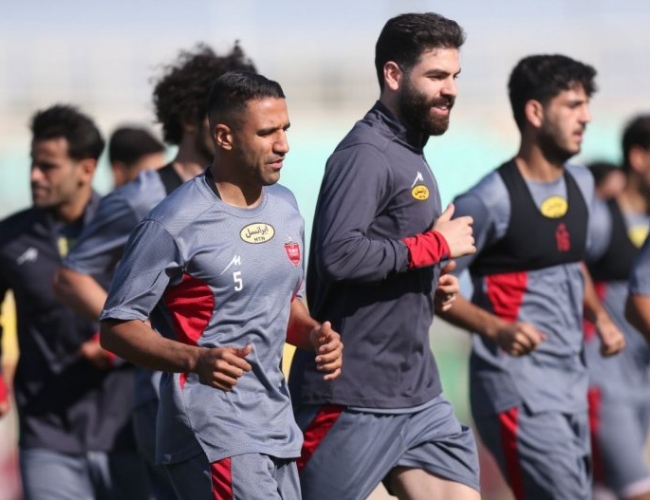 چهره خندان یاسین سلمانی در تمرین پرسپولیس