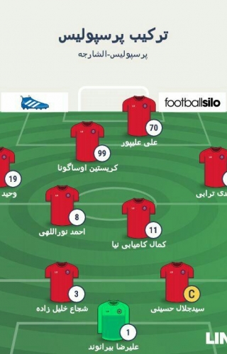 بررسی ترکیب پرسپولیس مقابل شارجه؛سرخ ها با ۴ تغییر در امارات